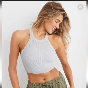 aerie superchill seamless high neck bra top